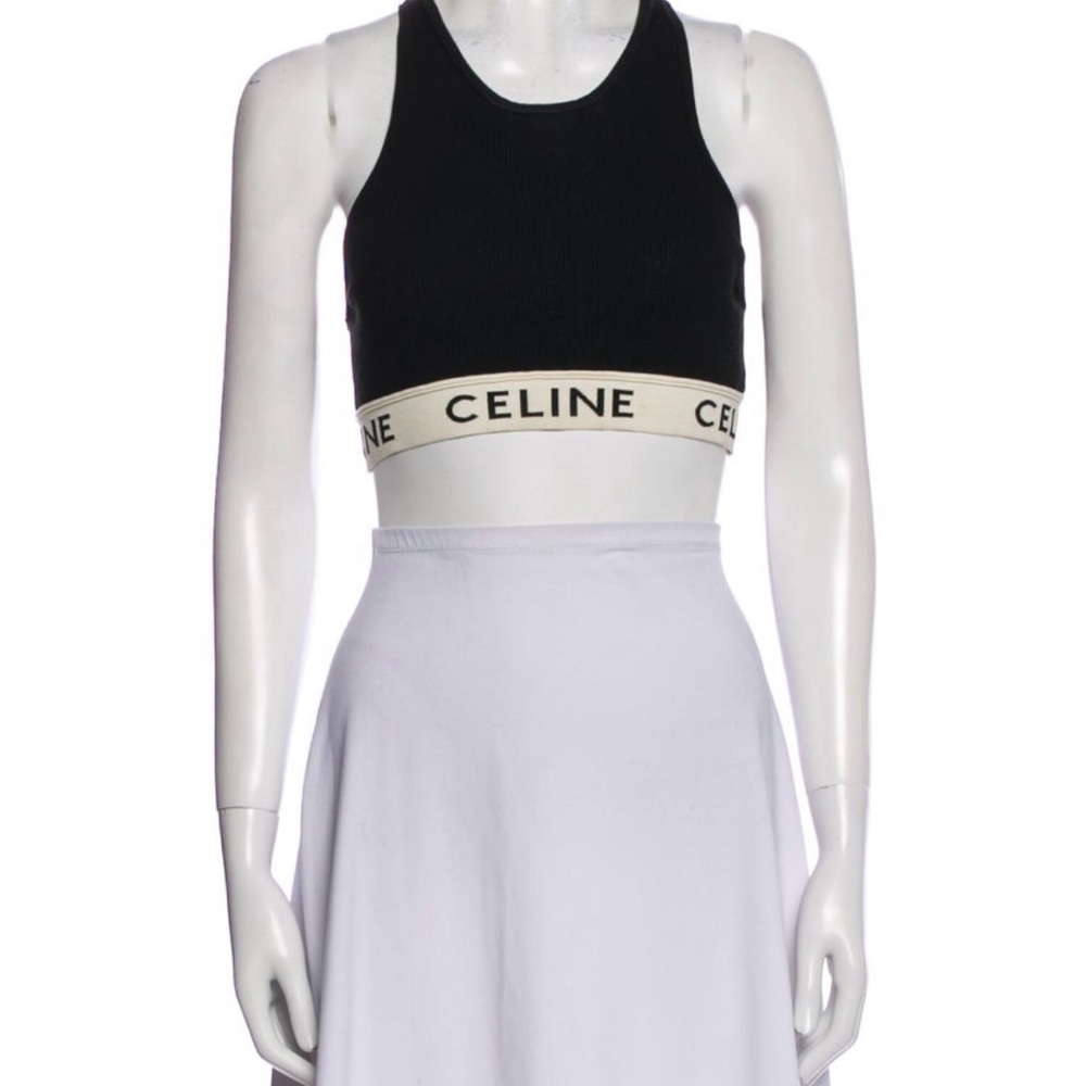 Celine Black Crop Top